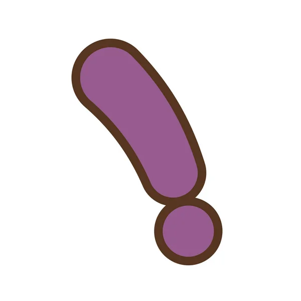 Geïsoleerde paarse strip bewondering symbool — Stockvector