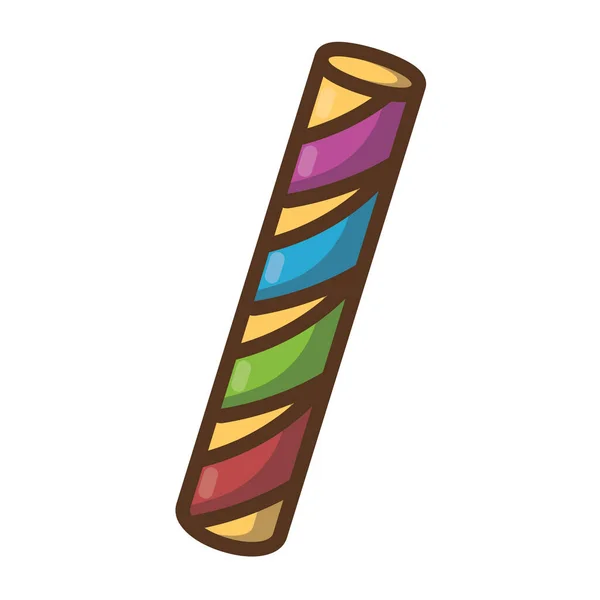 Icône de barre de bonbons de couleur isolée — Image vectorielle