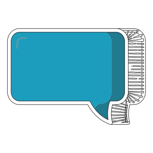 Isolated retro comic bubble chat with vintage border — Stock Vector