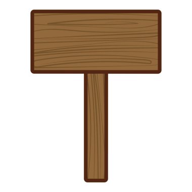 İzole ahşap boş sinyal direği