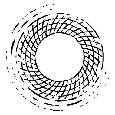 Siyah çizgileri olan izole edilmiş boş retro etiket