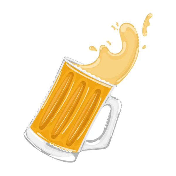 Vereinzelte farbige Welle von Bier — Stockvektor