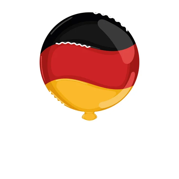 Bandera aislada de Alemania en un globo — Vector de stock