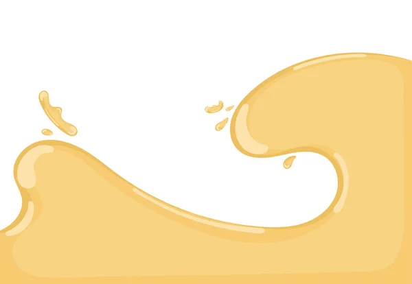 Isolated colored wave of beer — Stock Vector