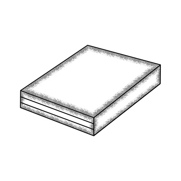 书籍学校用品图标的孤立的复古草图 — 图库矢量图片