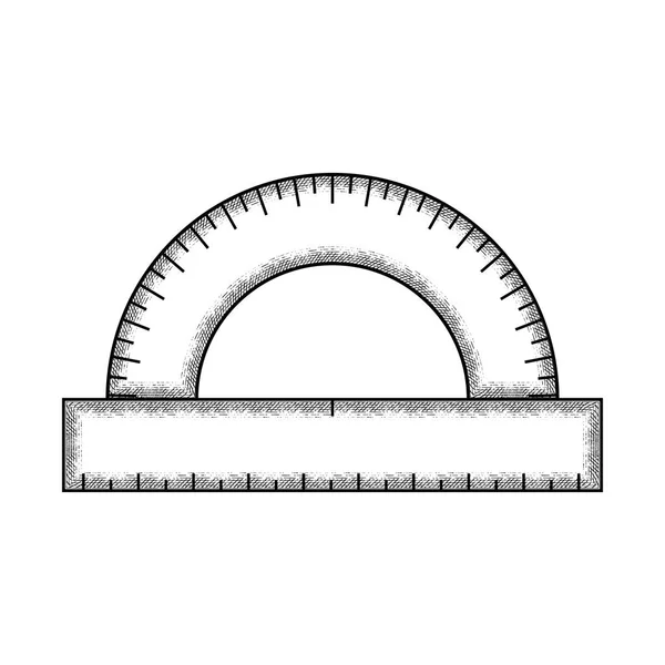 Ізольований вінтажний ескіз ікони постачання лінійної школи — стоковий вектор