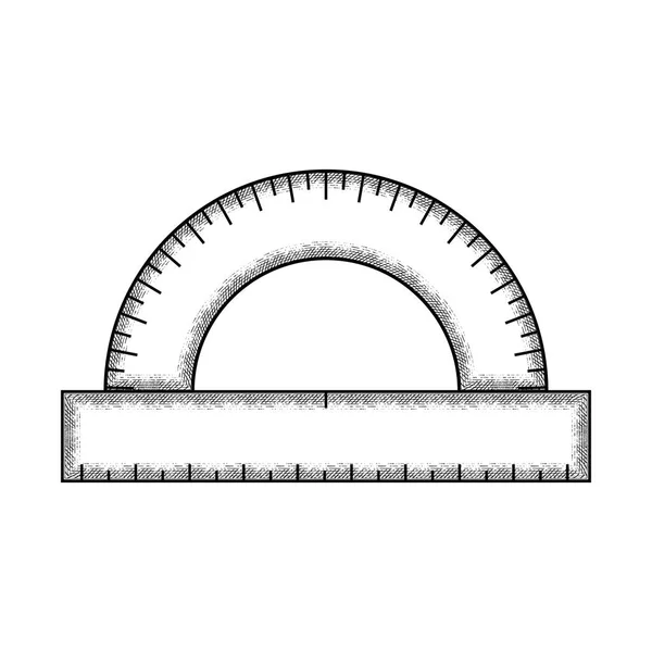 定規学校供給アイコンの分離ヴィンテージスケッチ — ストックベクタ