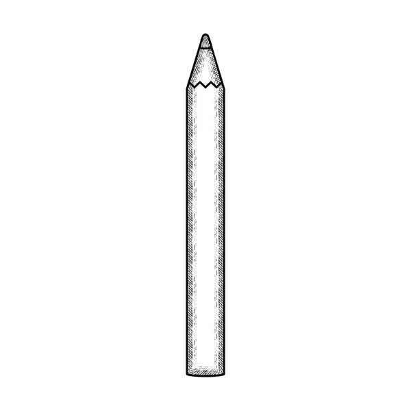 铅笔学校用品图标的孤立复古草图 — 图库矢量图片