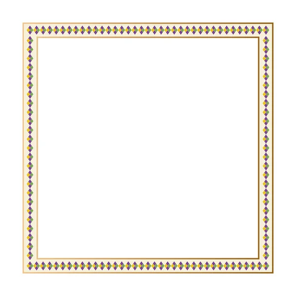 Ізольована золота вінтажна рамка з крапками — стоковий вектор