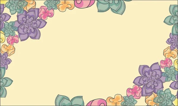 Acquerello fiori sfondo banner floreale — Vettoriale Stock