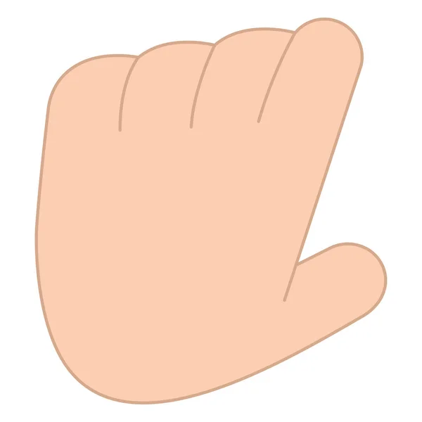Geïsoleerde menselijke hand cartoon icoon — Stockvector