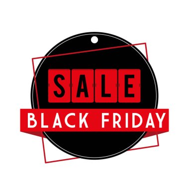 İzole edilmiş satış bileti Kara Cuma vektör çizelgesi