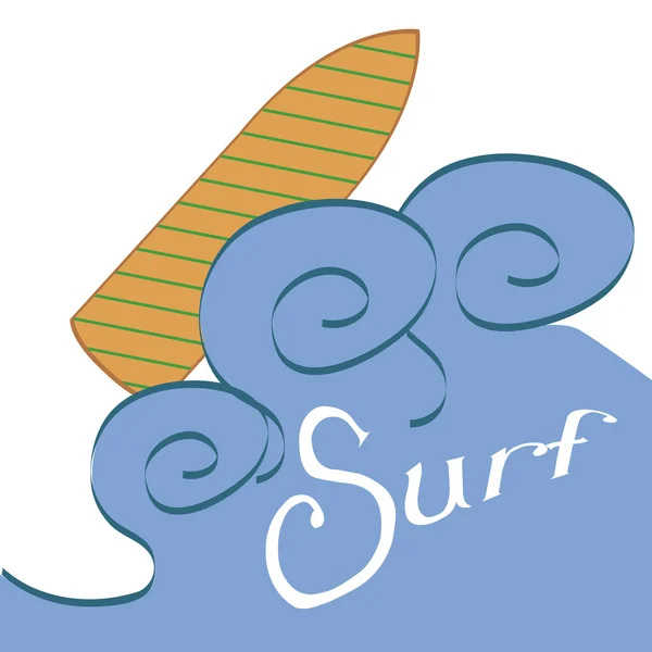 Placa de surf — Vetor de Stock