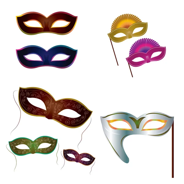 Máscaras de carnaval — Vector de stock