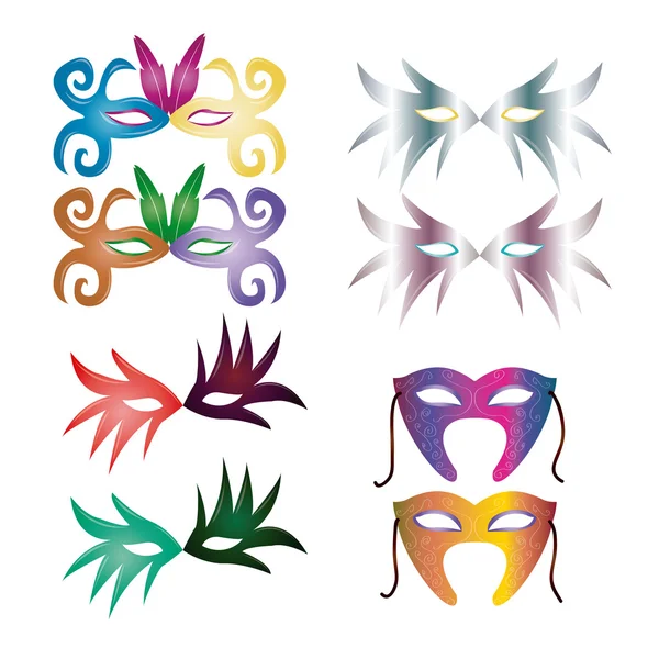 Carnaval maskers — Stockvector