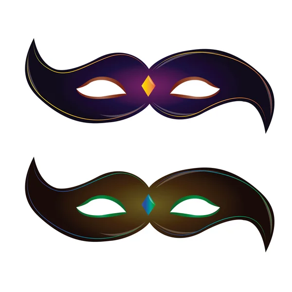 Carnaval maskers — Stockvector