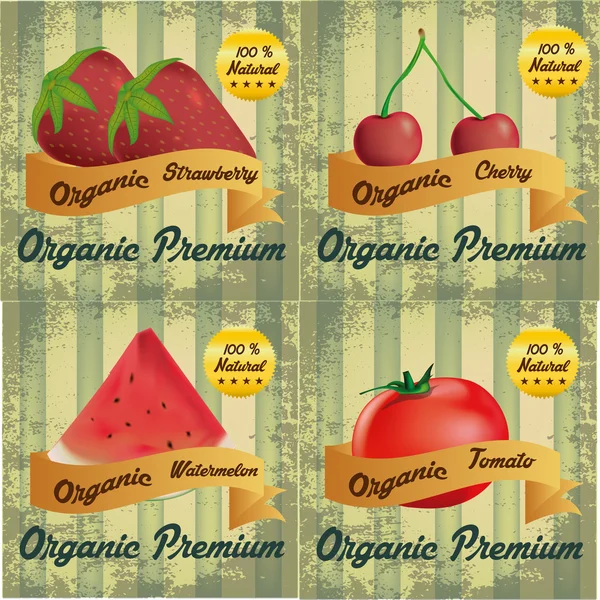 Organiske produkter – stockvektor