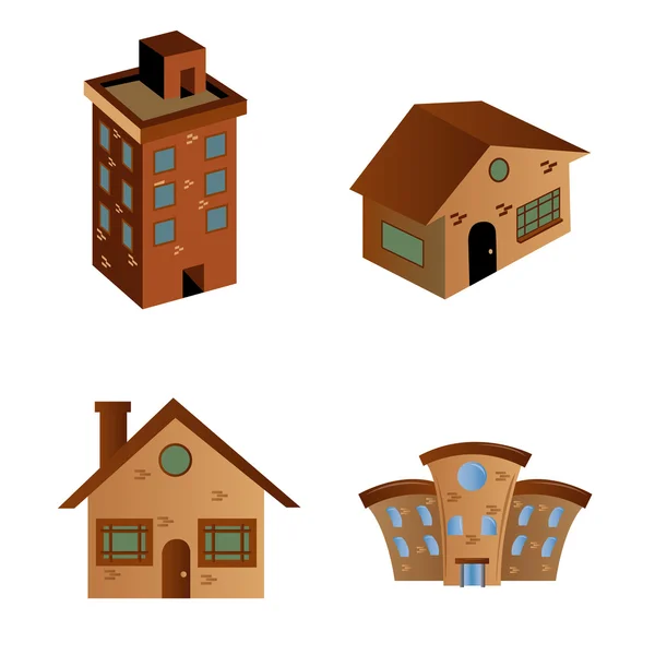 Edificios — Vector de stock