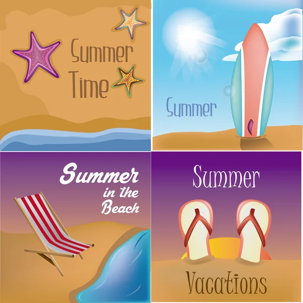 Summer vacations — Stock Vector