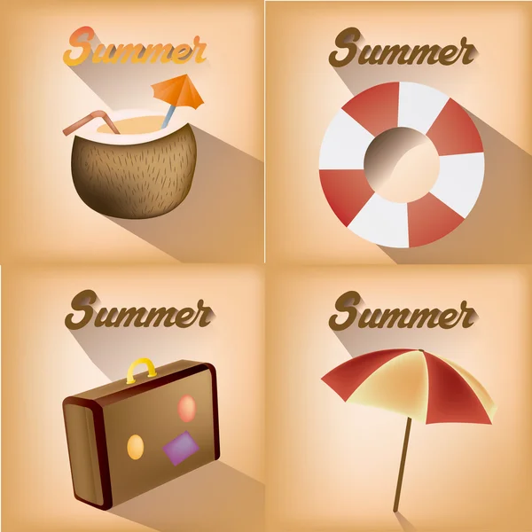 Fondos de verano — Vector de stock