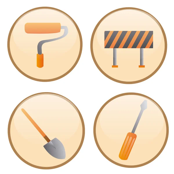 Iconos de construcción — Vector de stock