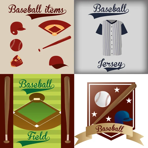 Baseball — Vettoriale Stock