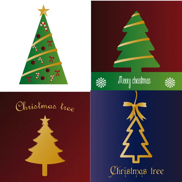 Christmas trees — Stock Vector