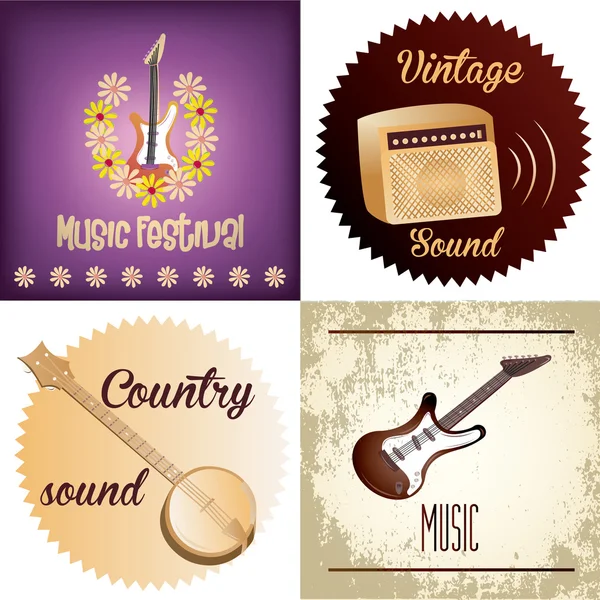 Musical instruments — Stock Vector