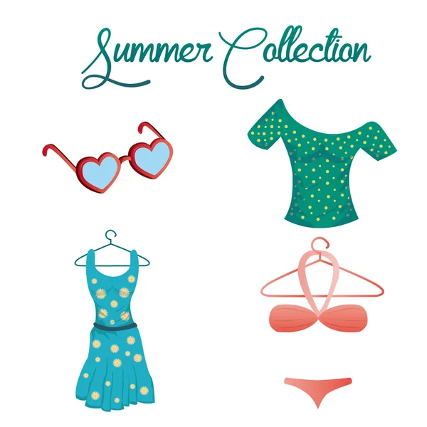 Colección de verano — Vector de stock