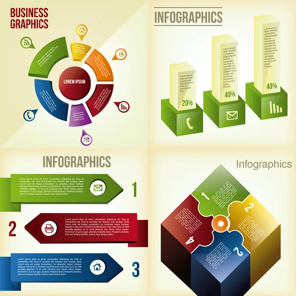 Infographie d'entreprise — Image vectorielle