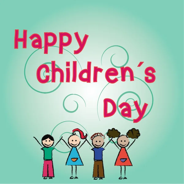 Happy children's day — Stock Vector