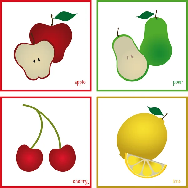 Frutas — Archivo Imágenes Vectoriales