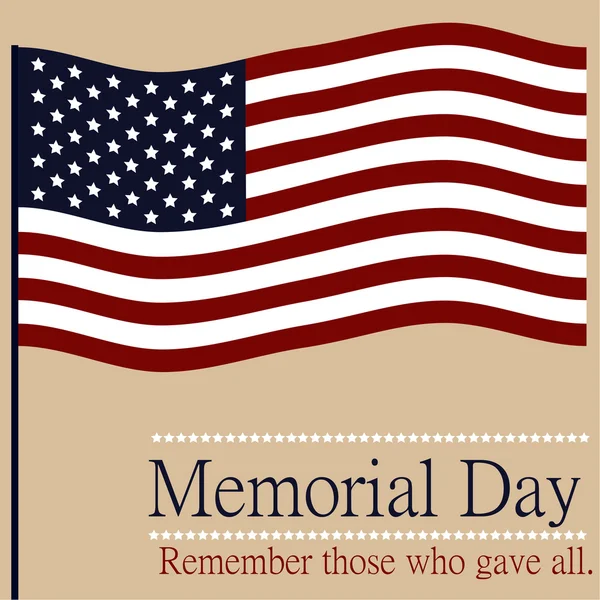 Memorial day — Stock Vector