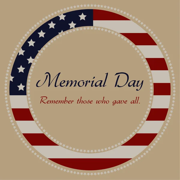 Memorial day — Stock Vector