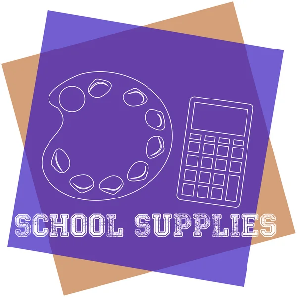 Material escolar — Vector de stock