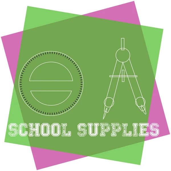 Material escolar — Vector de stock
