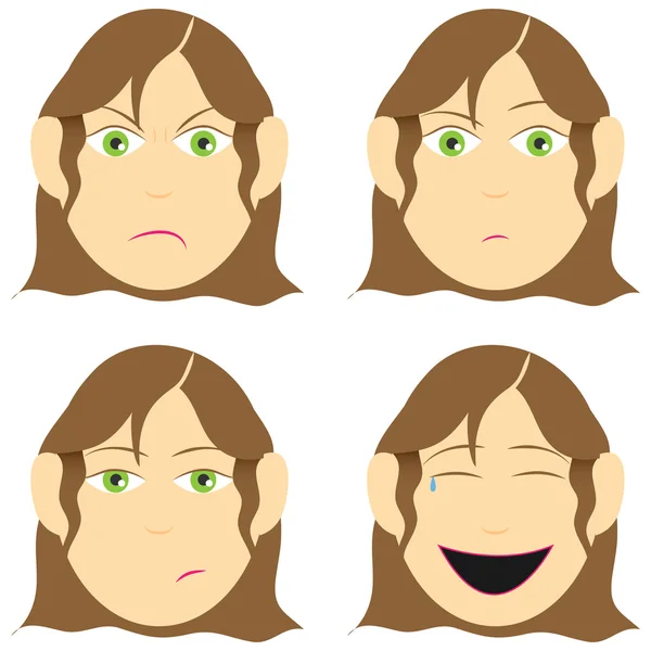 Expresión facial — Vector de stock