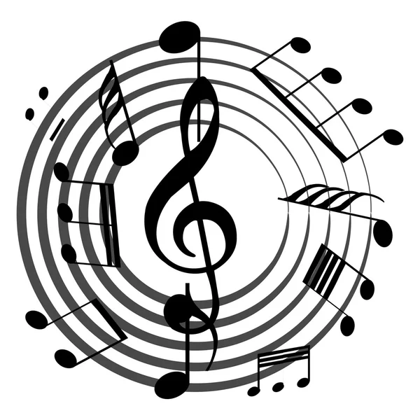 Notas musicales — Vector de stock