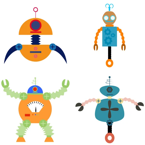 Juguetes robot — Vector de stock