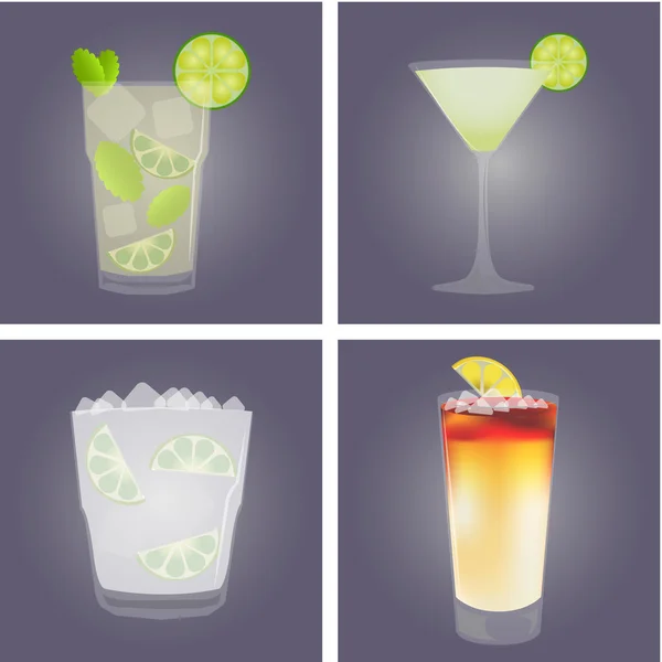 Cocktails — Image vectorielle