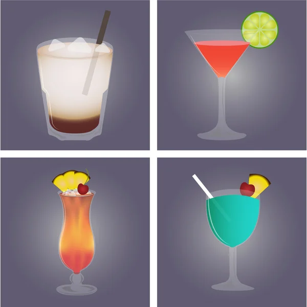 Cocktails — Stockvector