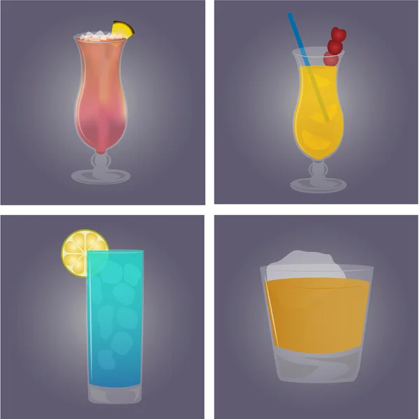 Cocktails — Stockvektor