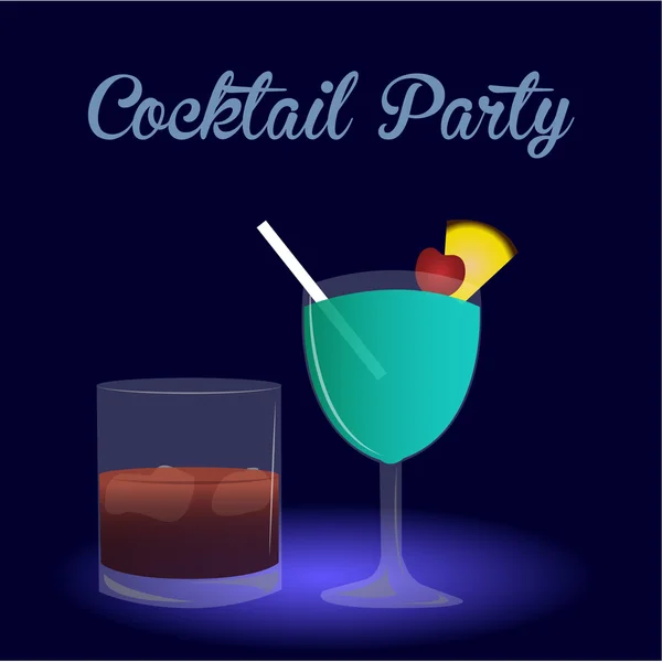 Cocktail — Stockvektor