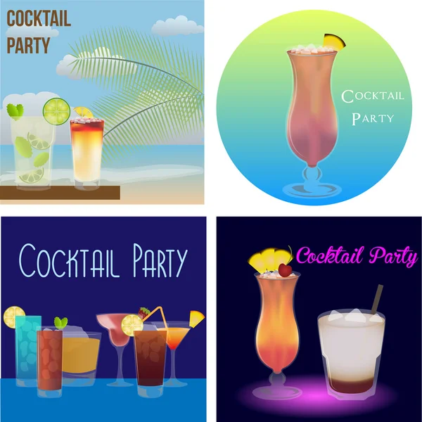 Cocktail — Stockvektor