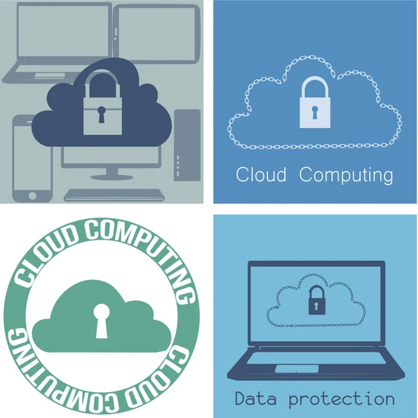 Computación en nube — Archivo Imágenes Vectoriales