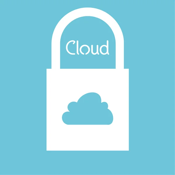 Il cloud computing — Vettoriale Stock