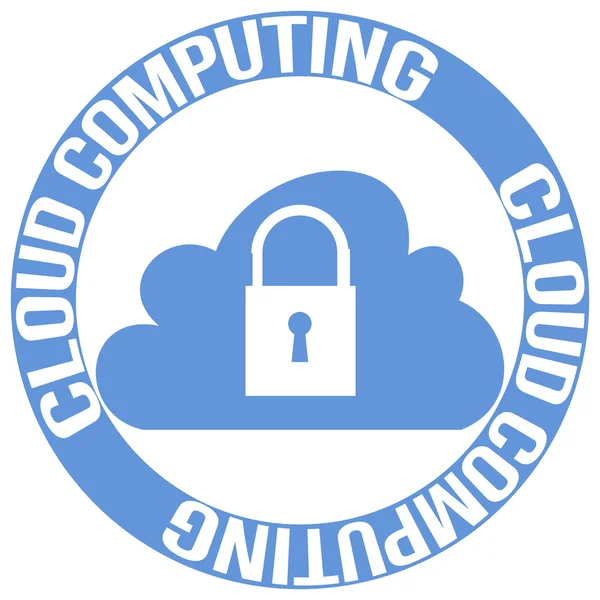 Il cloud computing — Vettoriale Stock