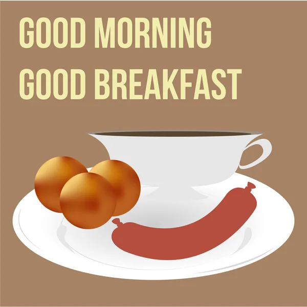 Desayuno — Vector de stock