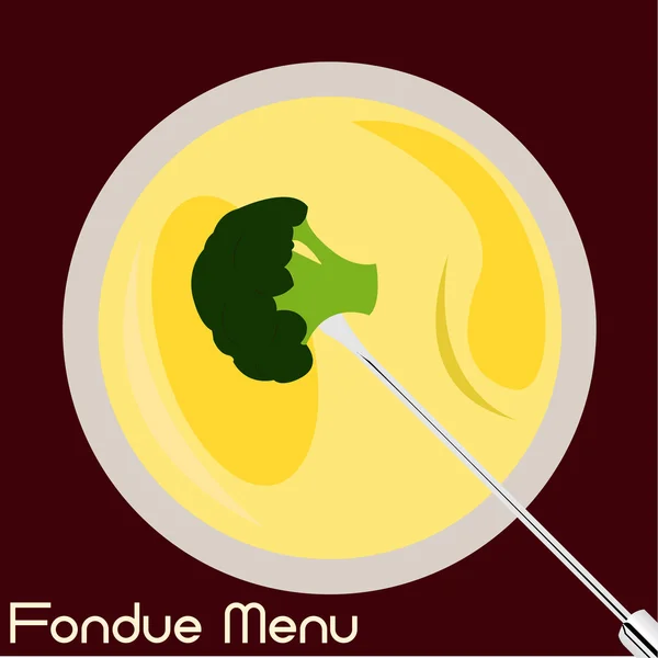 Fondue menu — Stockvector
