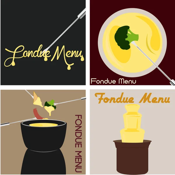 Menu de fondue — Vetor de Stock